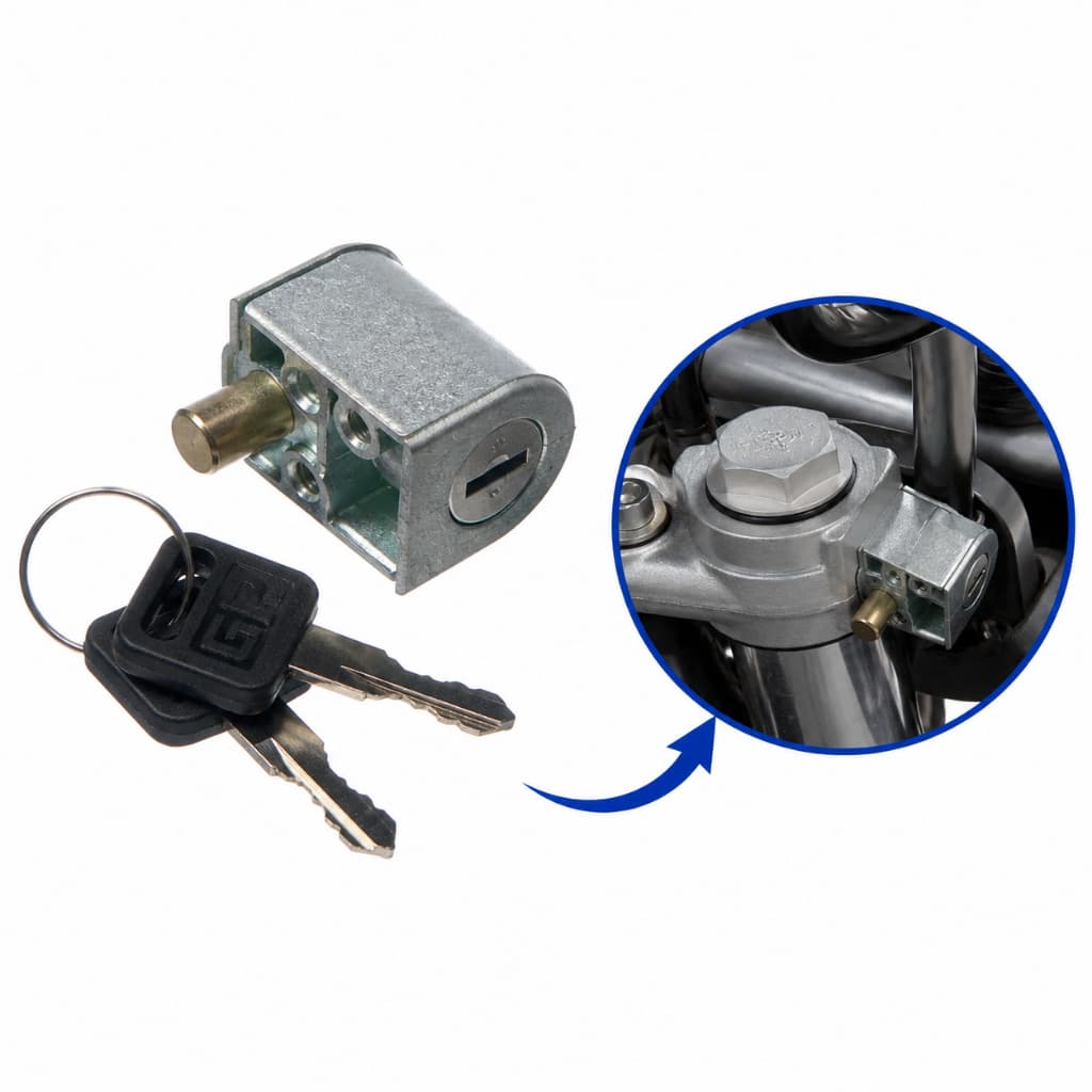 Trava de Guidão Moto CG 1983 Titan 125 Fan Honda Peça Antifurto Segurança Reforçada
