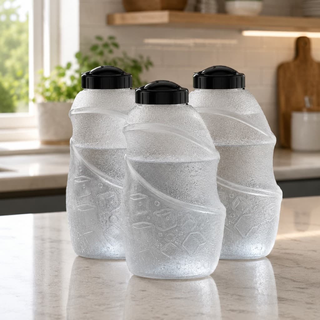 Kit Garrafa De Água Jarra Suco Geladeira Tampa Higiênica 2 Litros Grande