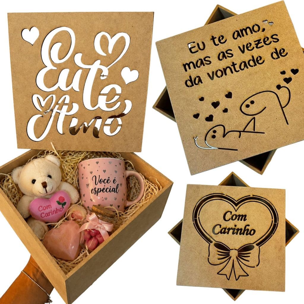 Caixa Mdf 20x20x10 Vazada Memes e Frases Divertidas Para Presente Lembrancinha Organização do Lar