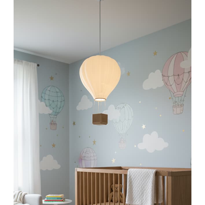 Pendente Balão Infantil, Luminária Decorativa Balloon Voyage