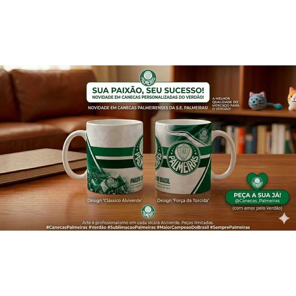 Caneca Palmeiras+clubes+futebol