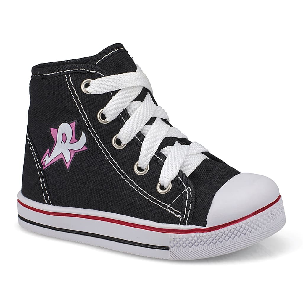 Tenis Cano Alto Infantil Feminino PRETO  *ENVIO IMEDIATO*