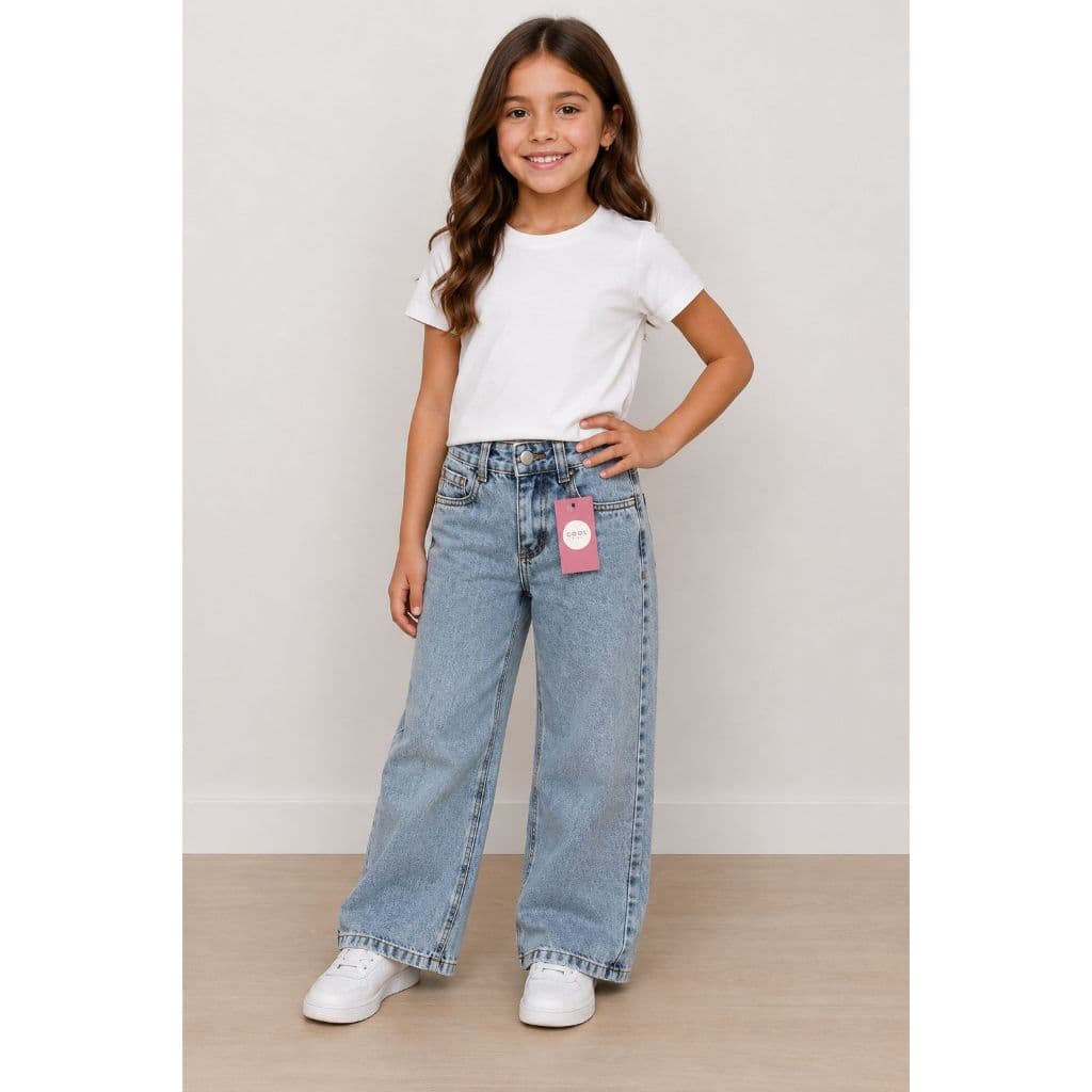 Calça Jeans infantil feminina Infantil Meninas 1 2 3 4 6 8 Anos pronta entrega