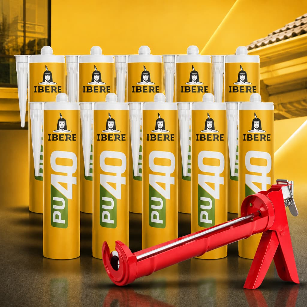 KIT COM 12 UNIDADES PU40 POLIURETANO ADESIVO SELANTE MULTIUSO PROFISSIONAL IBERÊ + APLICADOR