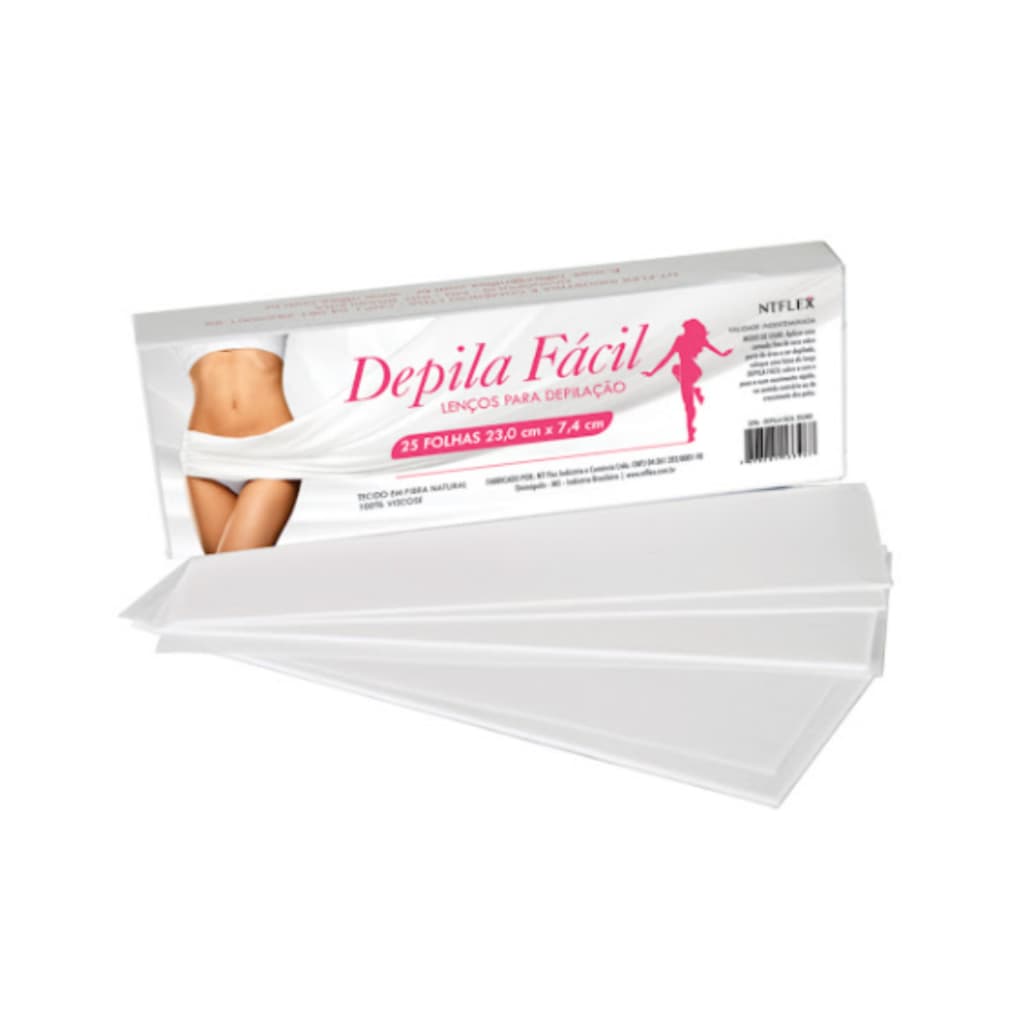 Papel para depilação Depila Fácil c/25 folhas Ntflex