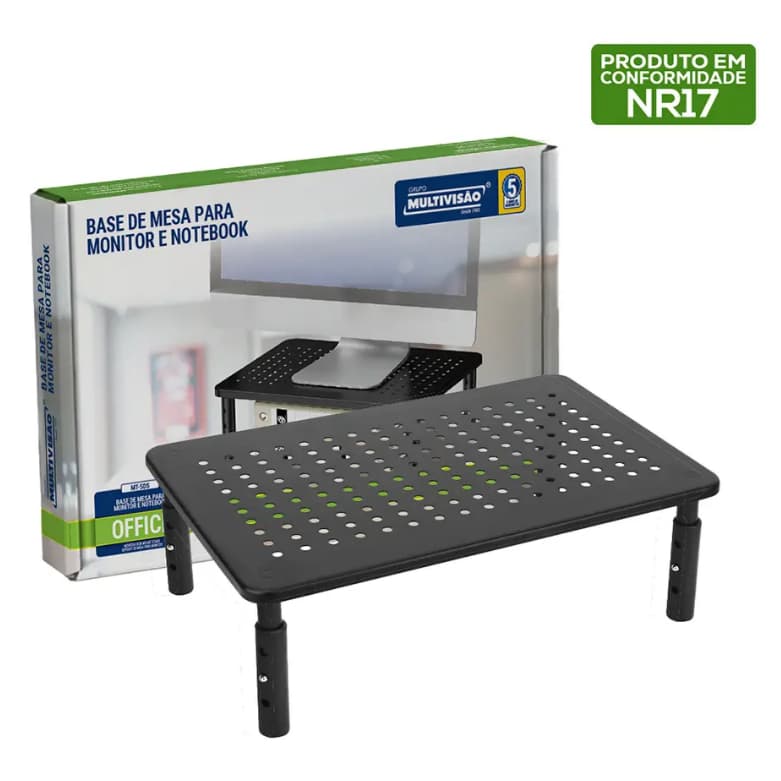Suporte Base De Mesa Para Monitor E Notebook Mt-sds Preto