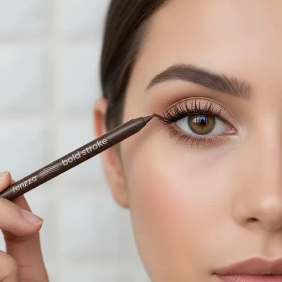 LAPIS DELINEADOR PARA OLHOS MARROM FENZZA APONTAVEL A PROVA DAGUA ALTA FIXAÇÃO