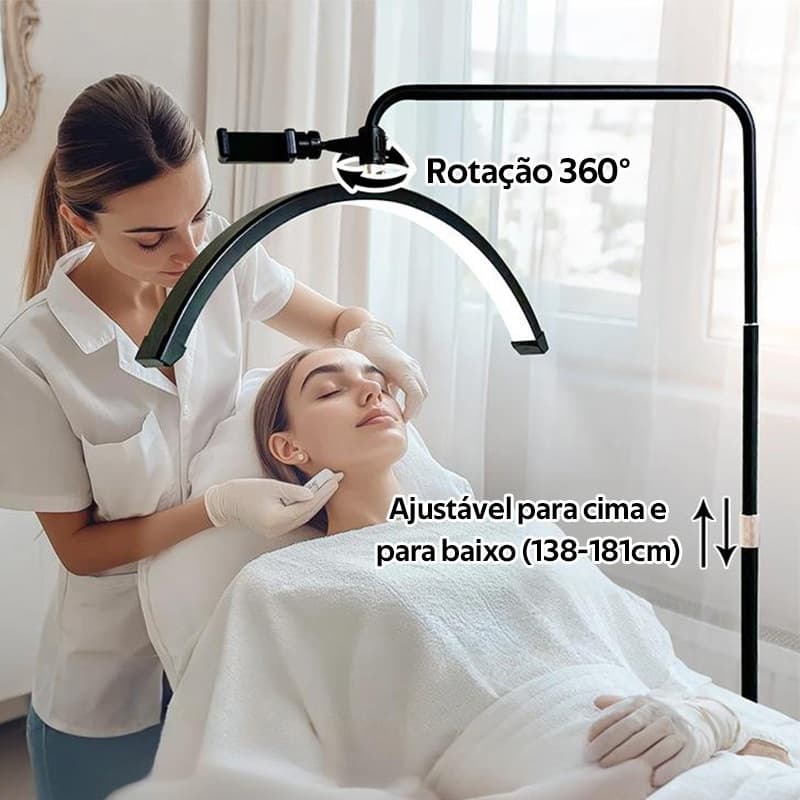 Luminária Led Ring Light Extensão Cílios Lash Meia Lua Tomate luminária lua
