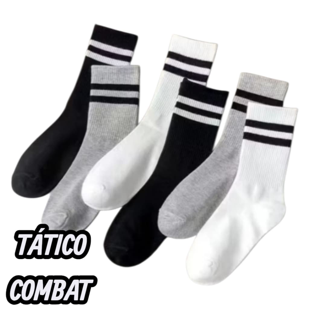 Meia Cano Alto Masculina Algodão Kit 1 a 6 Pares Moderna Preço Baixo