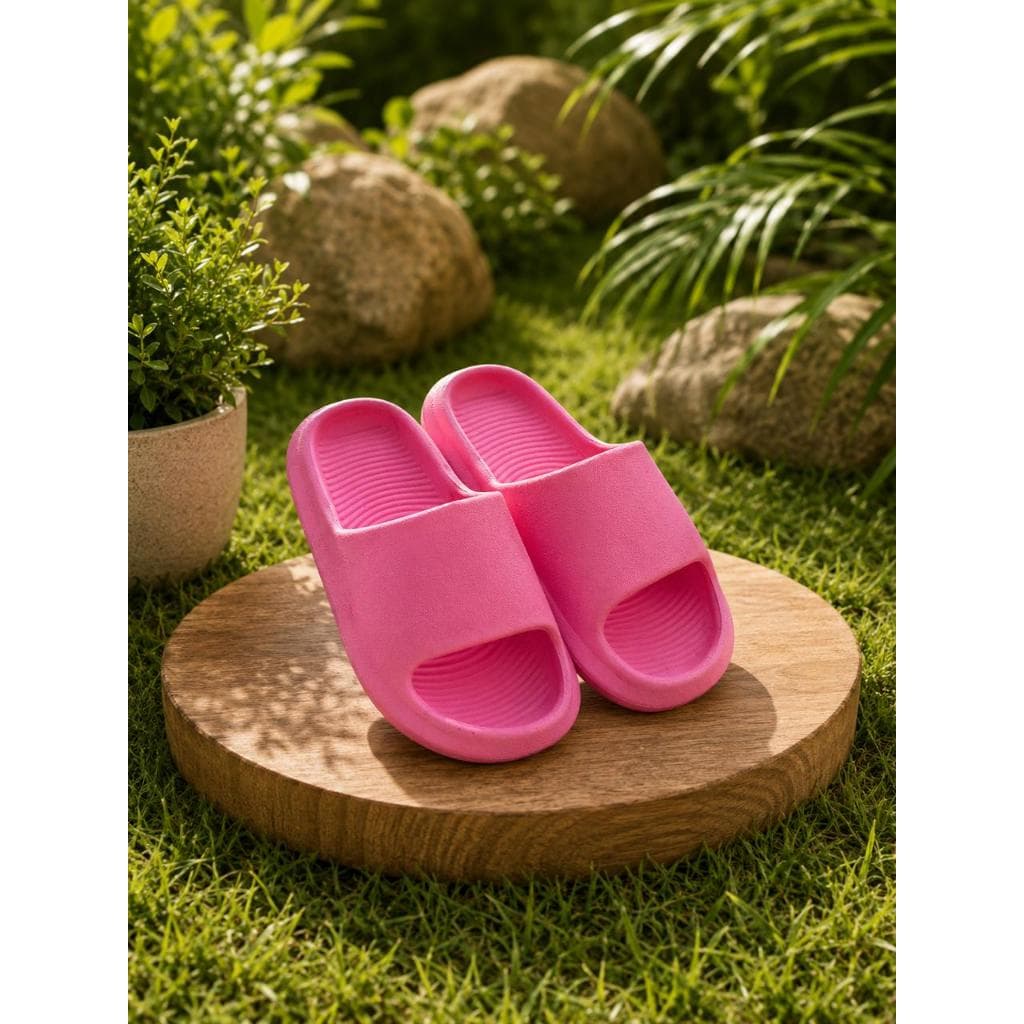 Chinelo Roman Nuvem Sola Reta Antiaderente Rosa Pink Infatil Meninas