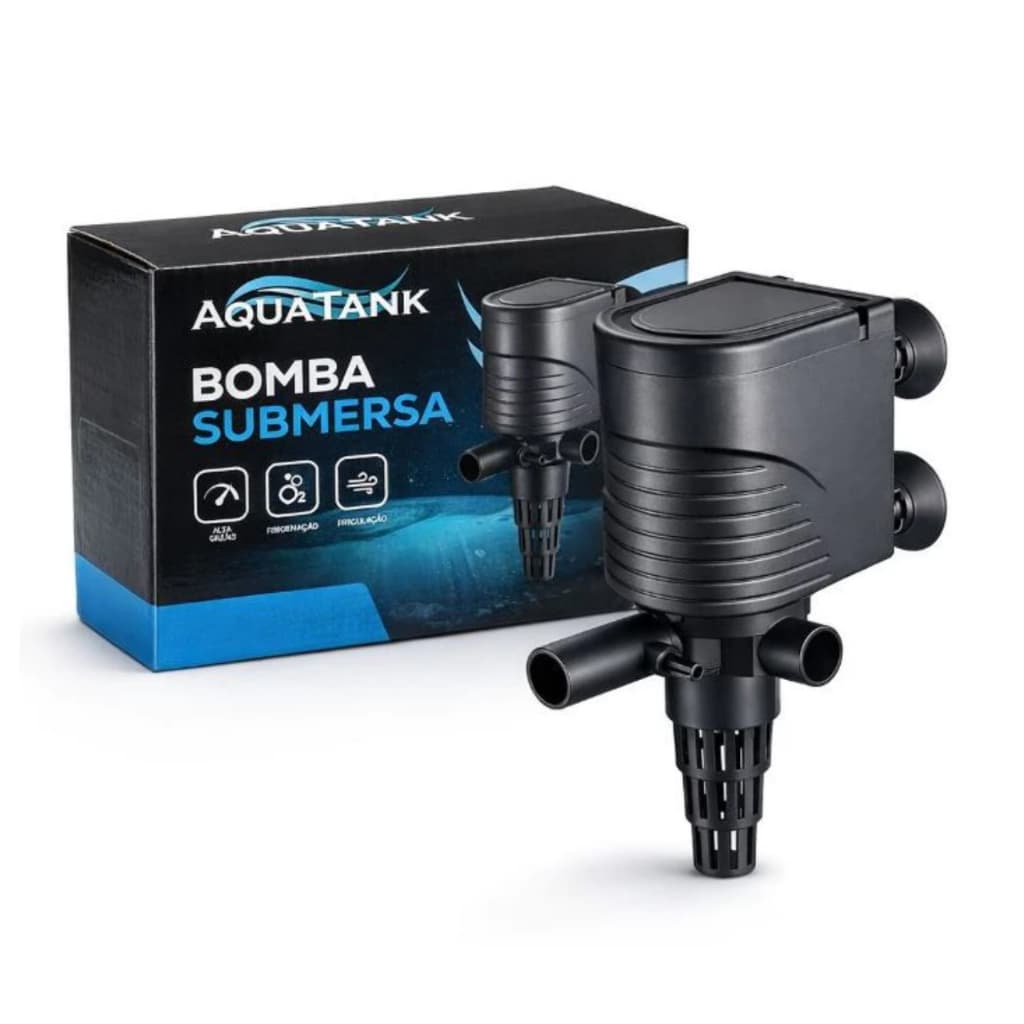 BOMBA SUBMERSA AQUATANK 3 EM 1 BS-800L/H PARA AQUARIOS E LAGOS