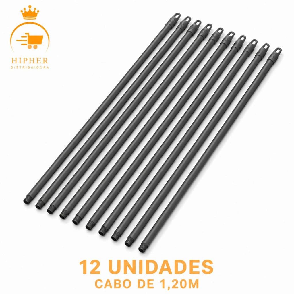 Kit 12 Cabos de madeira de 1,20m