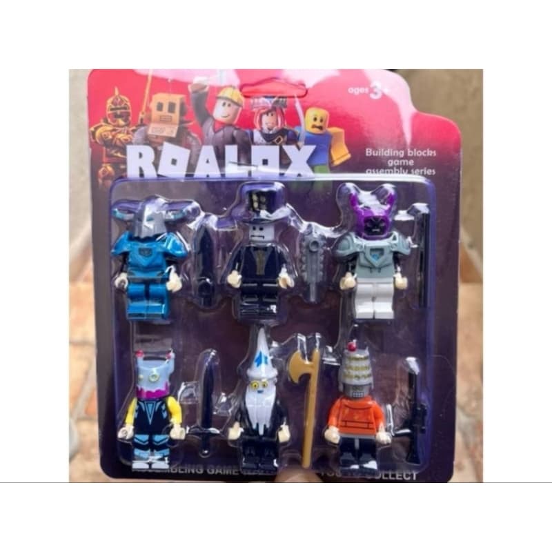 Kit mini legos Roalox 6 Bonecos diferentescom acessorio