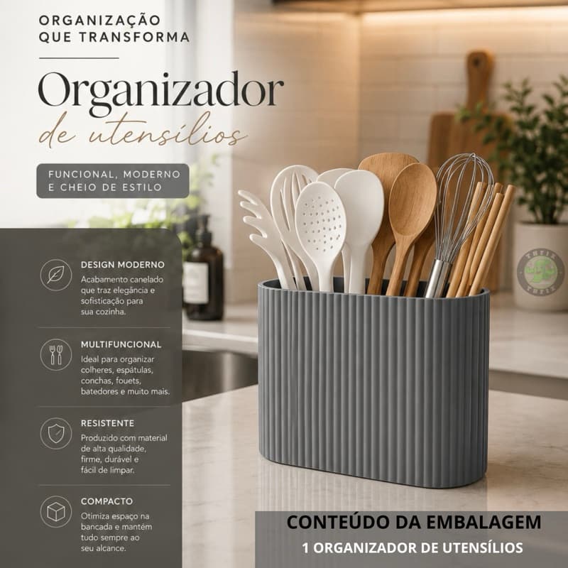 Porta Utensílios De Cozinha Quarto Moderno - Design Minimalísta Utilitario