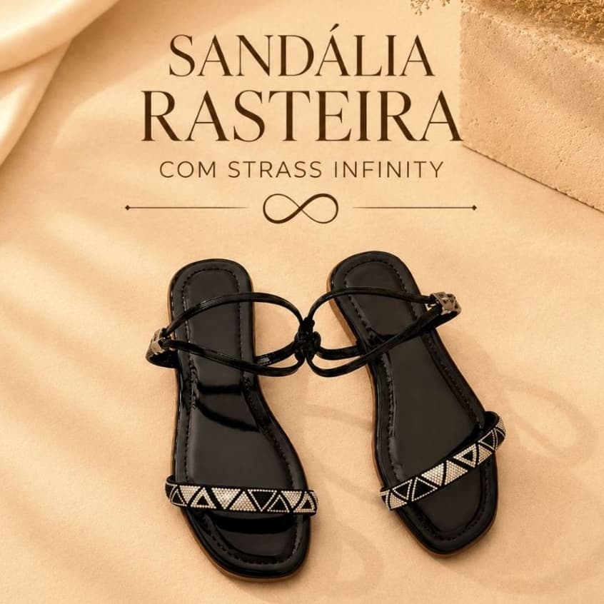 Rasteirinha Feminina Confortável Casual Elegante Oferta Imperdível Tamanhos do 34 ao 40