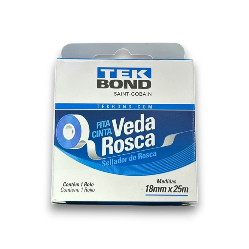 FITA VEDA ROSCA TEKBOND 18MM X 25M VEDAÇÃO QUIMICA