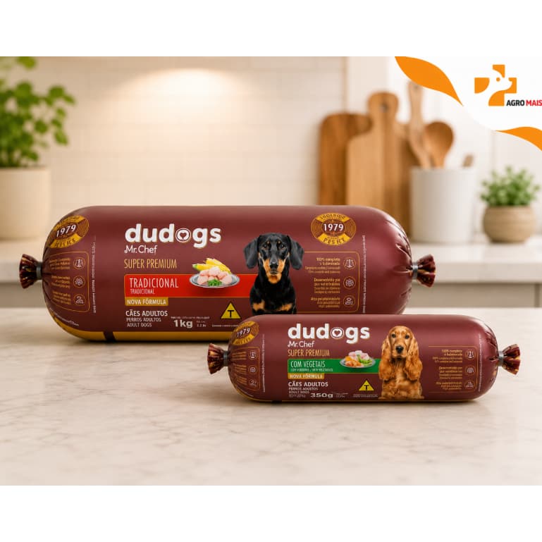 Ração Semi Úmida Dudogs Para Cães Adultos Sabor Carne & Vegetais