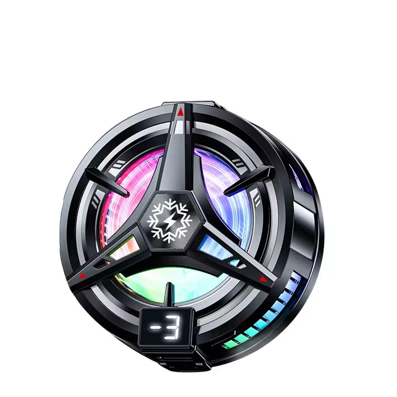 Cooler Gamer RGB Magnético para Celular - Dissipador de Alumínio e LED (Android/Iphone)