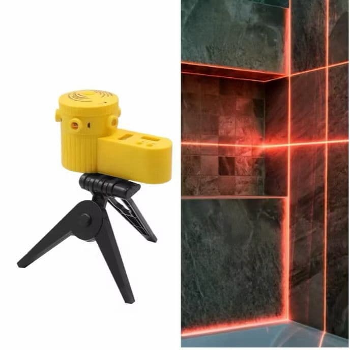 Nível Laser Giratório 360º Com Tripé Nivelador Multifuncional Profissional Piso Teto 5 Modos