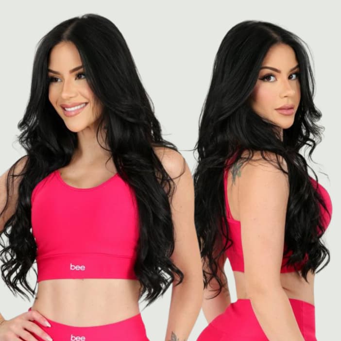 Top Feminino Academia Cropped com Bojo Forrado Fitness Esportivo Confortável Treino Yoga Musculação Corrida