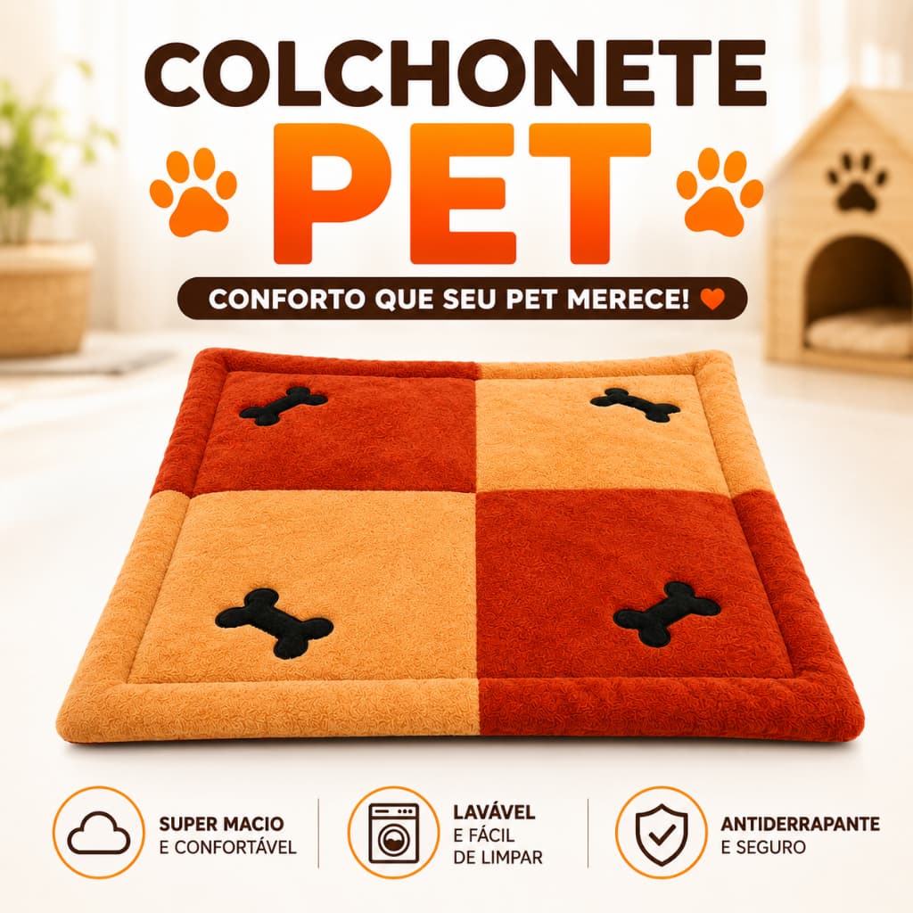Tapete Pet 70x70 Cachorro Gato Super Macio Lavável Caminha Almofada Pet Confortável Premium!