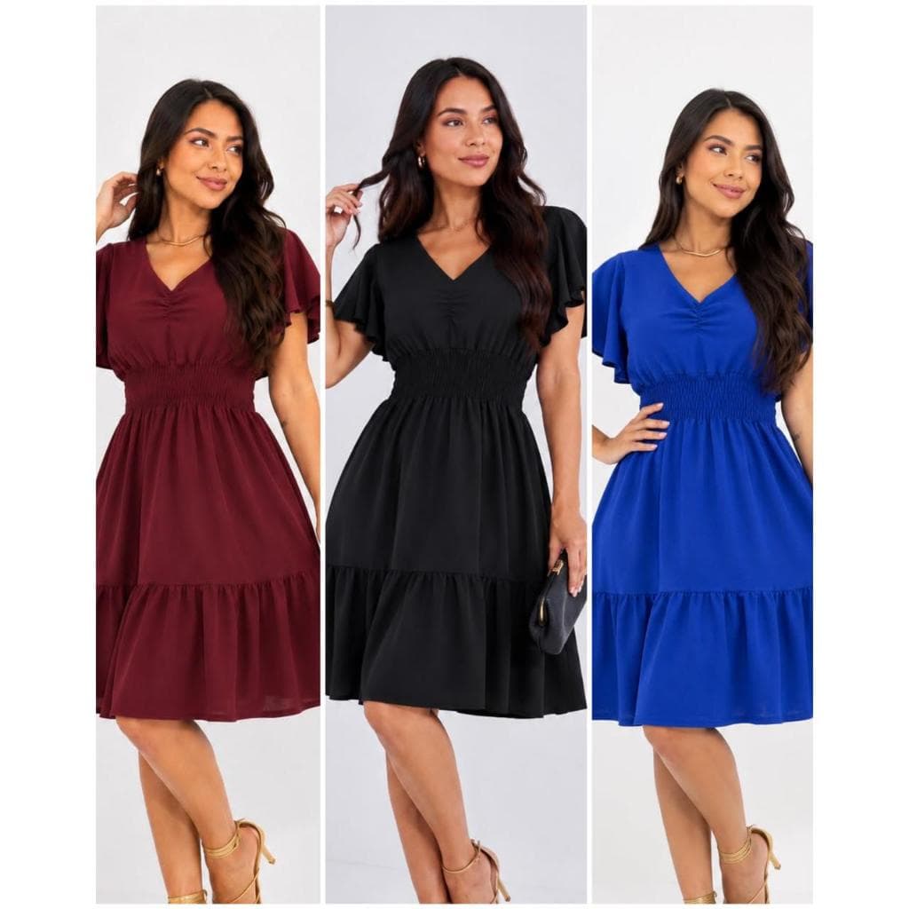 VESTIDOS MIDI EVANGÉLICOS | VESTIDOS MIDI COM LASTEX | VESTIDOS MIDI