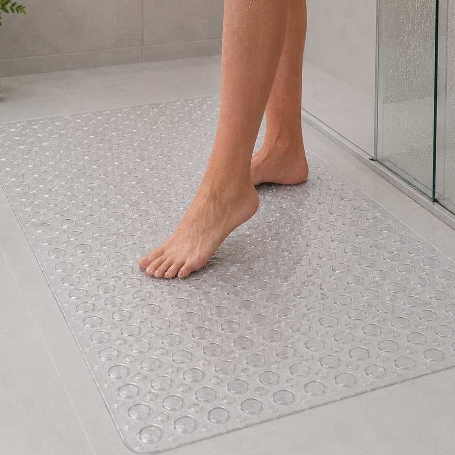 Tapete Box Grande Pvc Banho Chuveiro Antiderrapante Ventosas