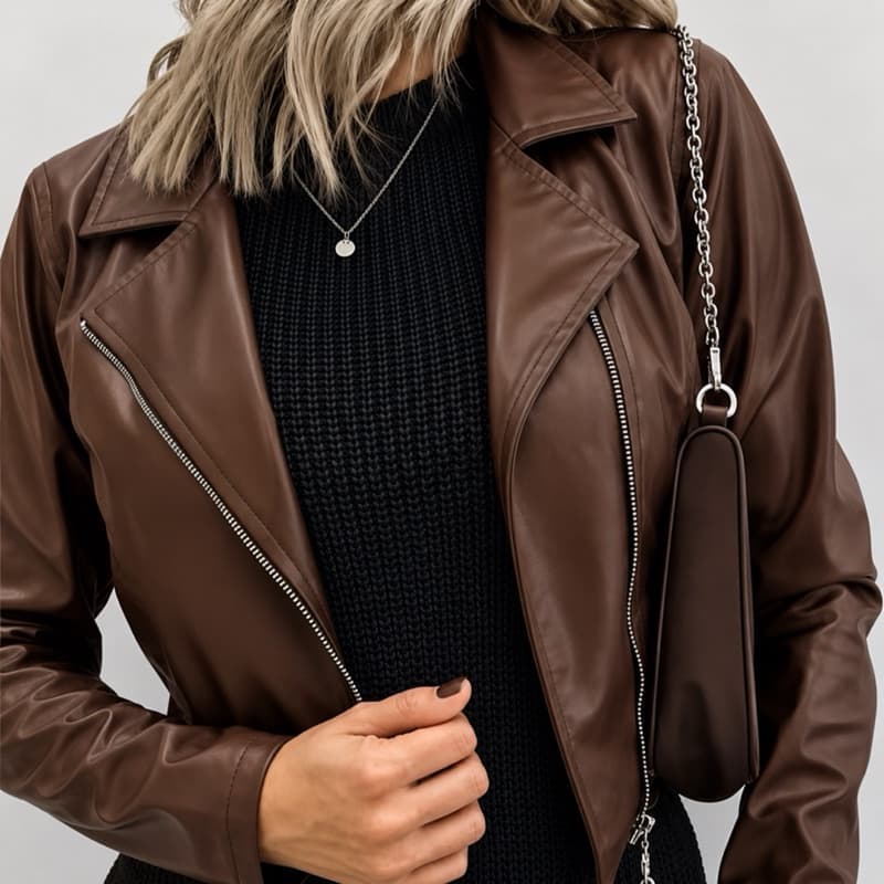 Jaqueta Couro Inverno Tendencia Courino Sintetico Modinha