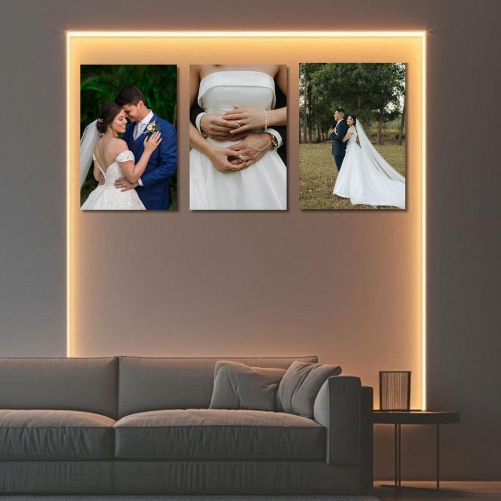 Kit 3 Quadros Quadrinhos personalizados sua Foto Placa decorativa decoração Quarto sala
