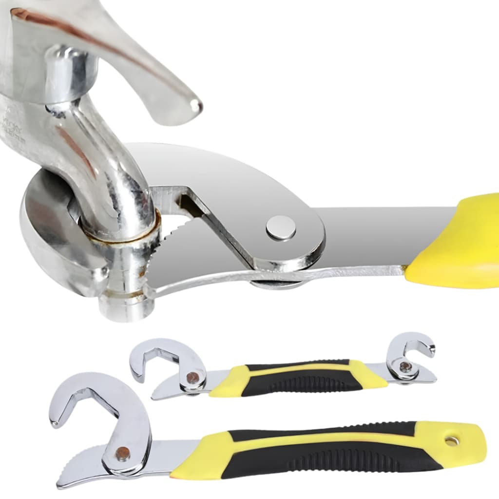 Kit 2 Chaves Inglesas Ajustáveis 6-33mm Universal para Parafusos e Porcas de Todos os Tamanhos