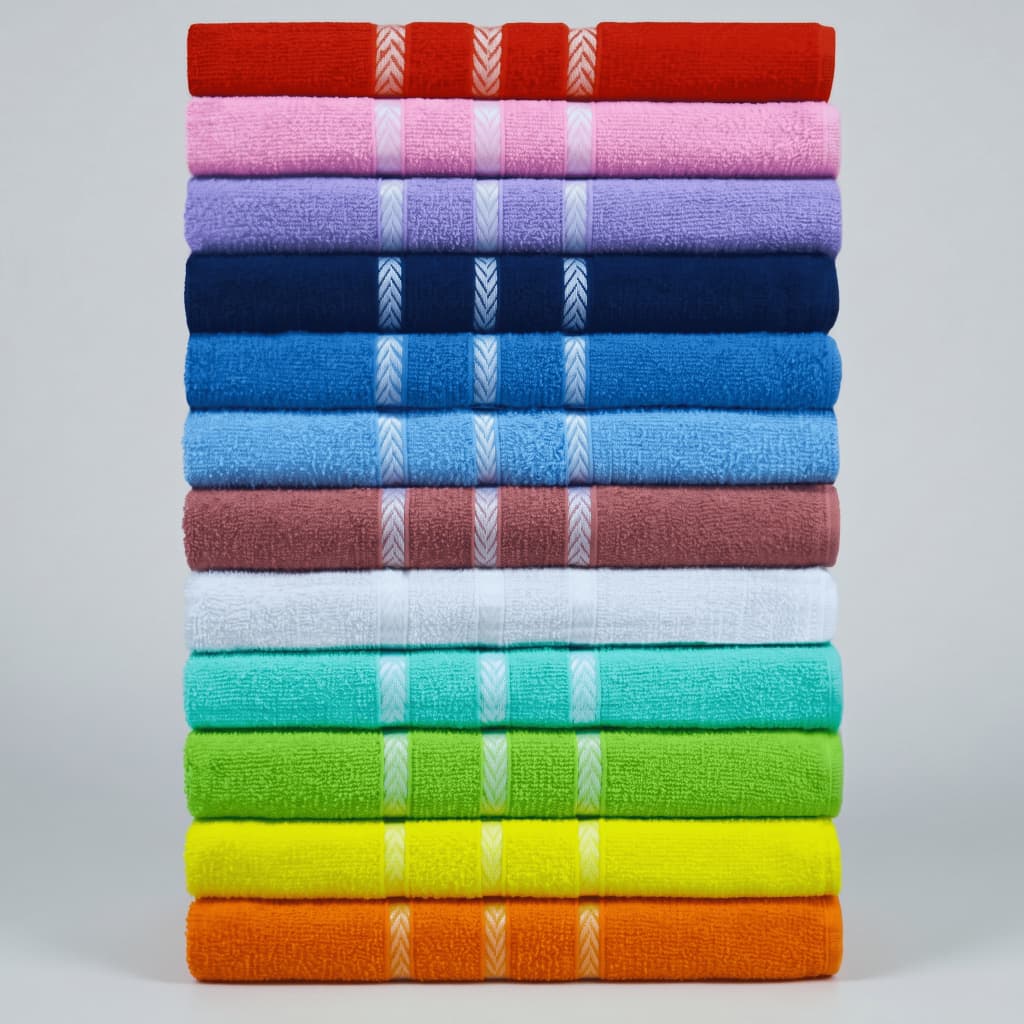 Kit 10 Toalhas de Rosto Grandes Macia Absorventes 100% Algodão Linha Bruna Dia a Dia Confort