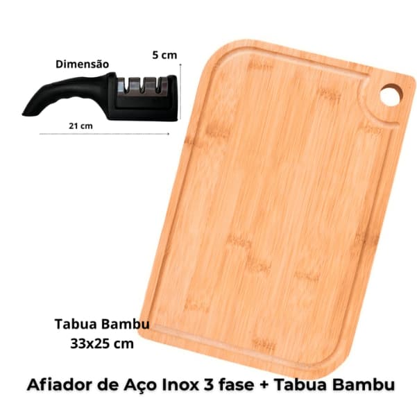 Tábua de Corte Carne Bambu Madeira Antibacteriana Churrasco Utensilio Legumes