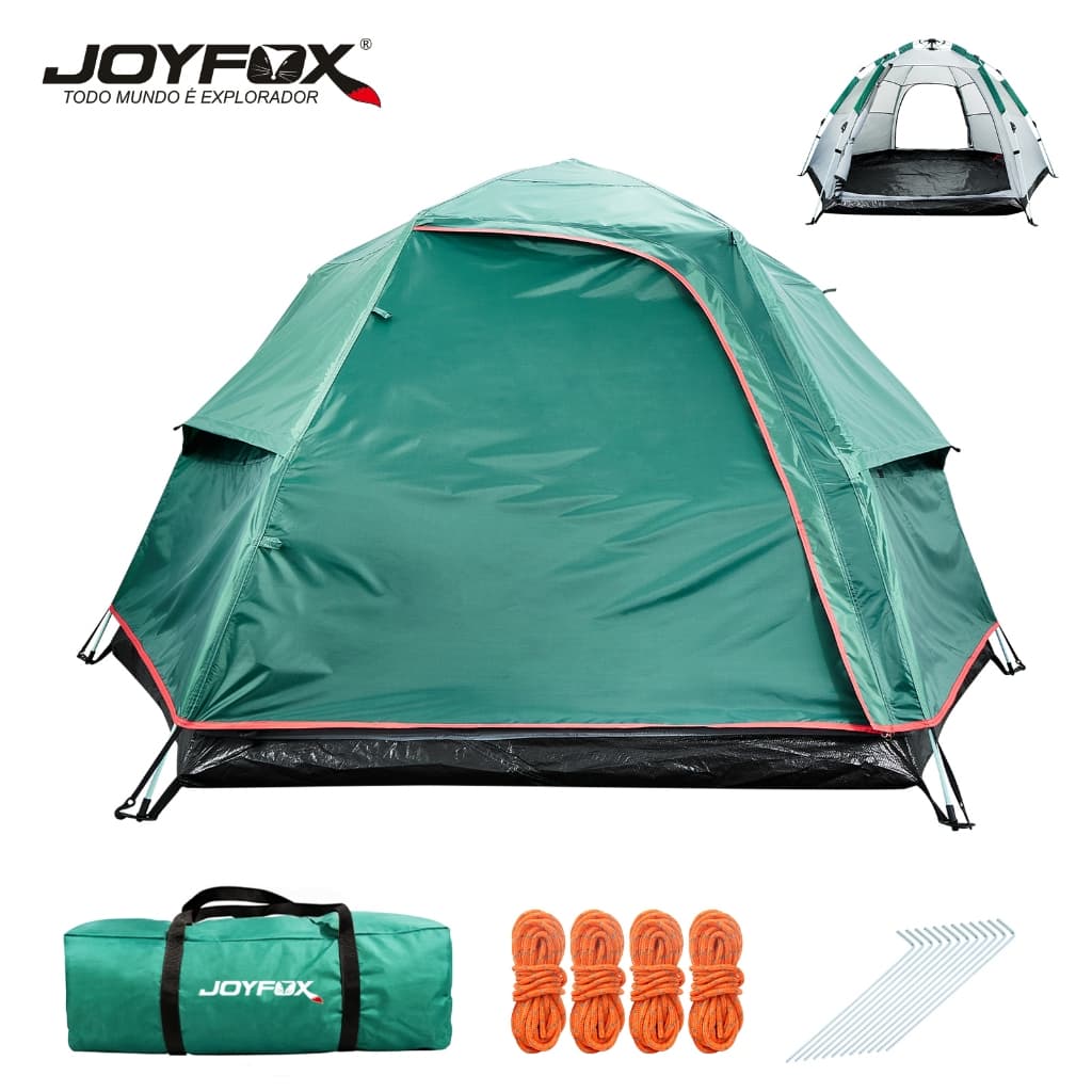 JOYFOX Barraca de Camping 5-8 Lugares Impermeavel Acampamento Grande Ventilacao 280*250*150cm