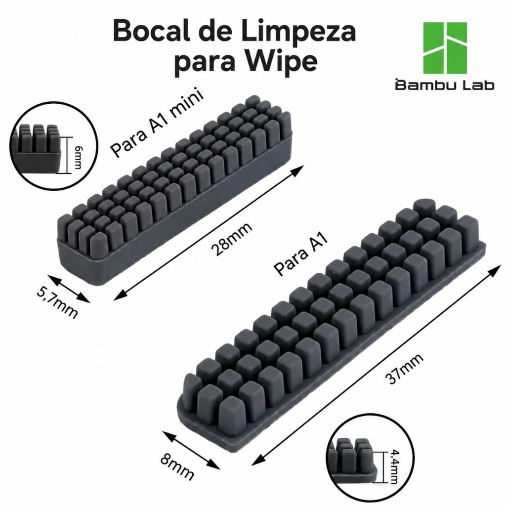 Escova Silicone Nozzle Impressora 3D Bambu Lab A1 Mini A1 Creality K1