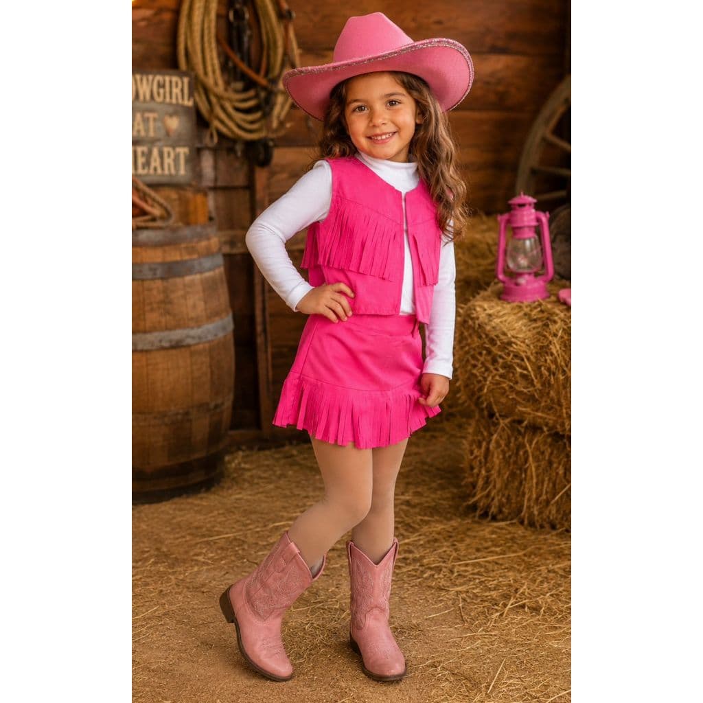 Conjunto Infantil Boiadeira Rosa – Estilo, Charme e Muito Conforto