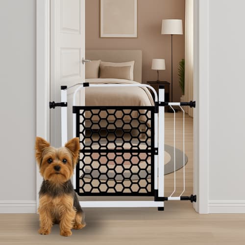 Portão de Segurança BRANCO 68cm a 83 cm Ajustável para Bebês e Pets Reforçada,Instalação por Pressão