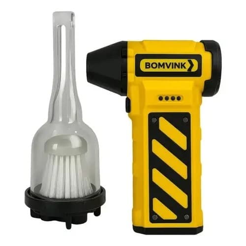 Mini Soprador Portatil Turbo E Aspirador Potente Amarelo Bomvink 9729