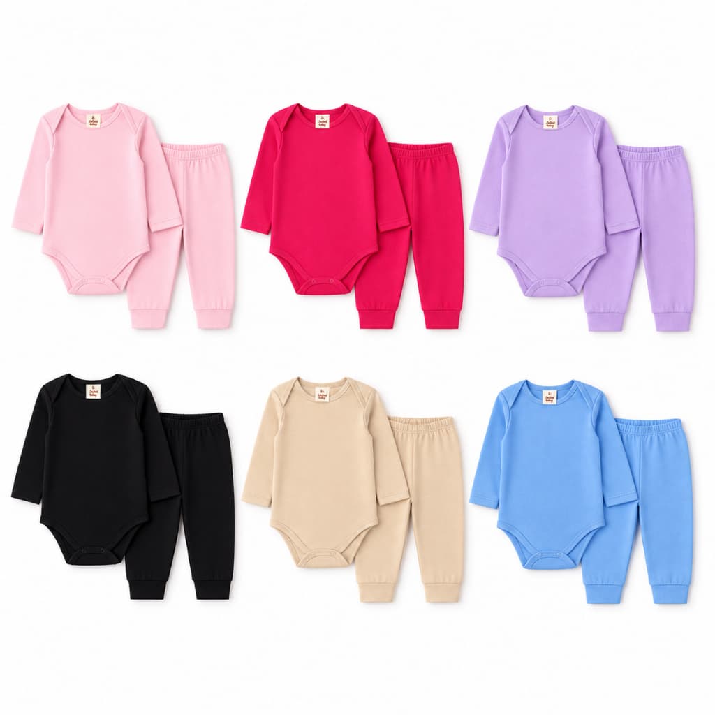 Kit Com 2 Body Térmico para Bebe Menino e Menina Infantil Peluciado - Roupa Bebê
