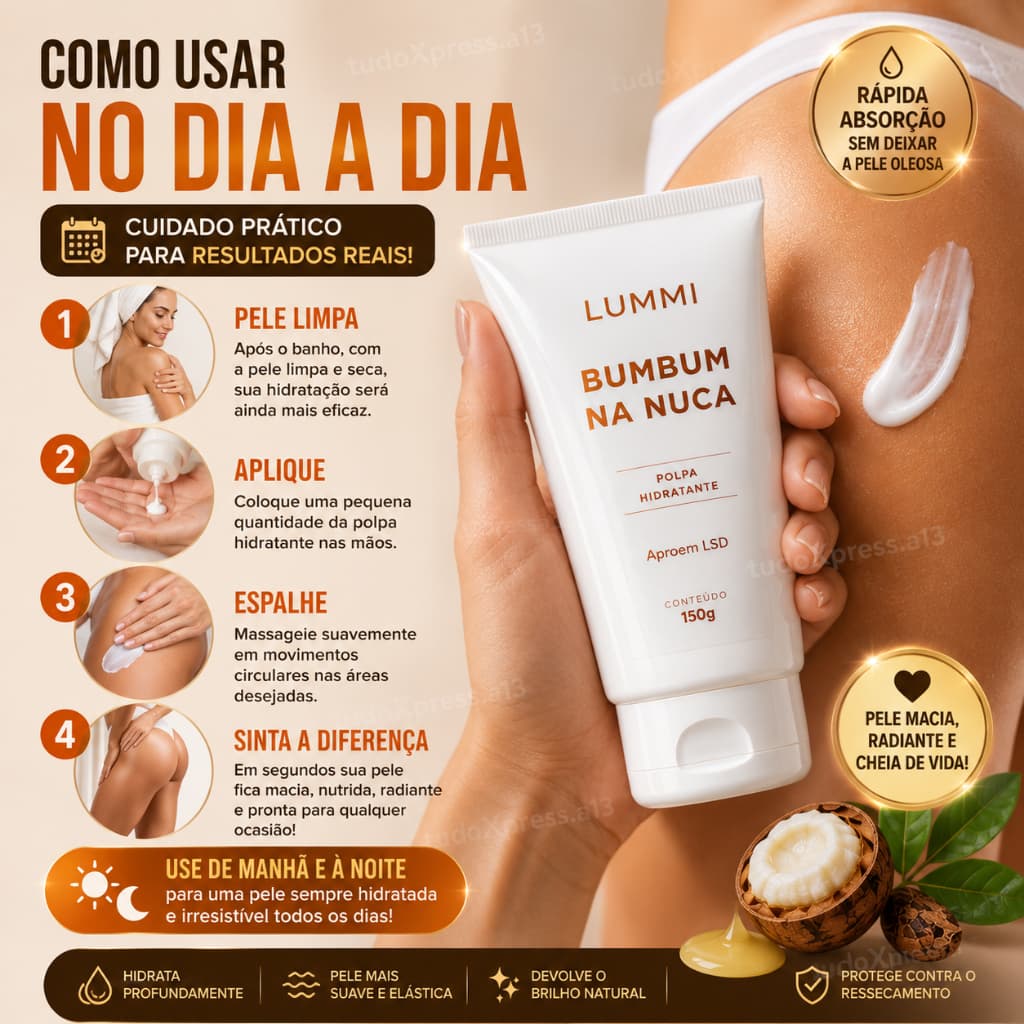Creme Hidratante Corporal 150g Pele Macia Glow Premium Luxo