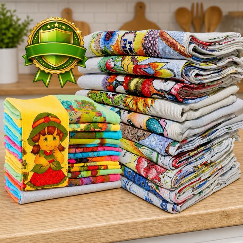 Kit Panos De Prato 100% Algodão Estampado Bainha Estampas Variadas