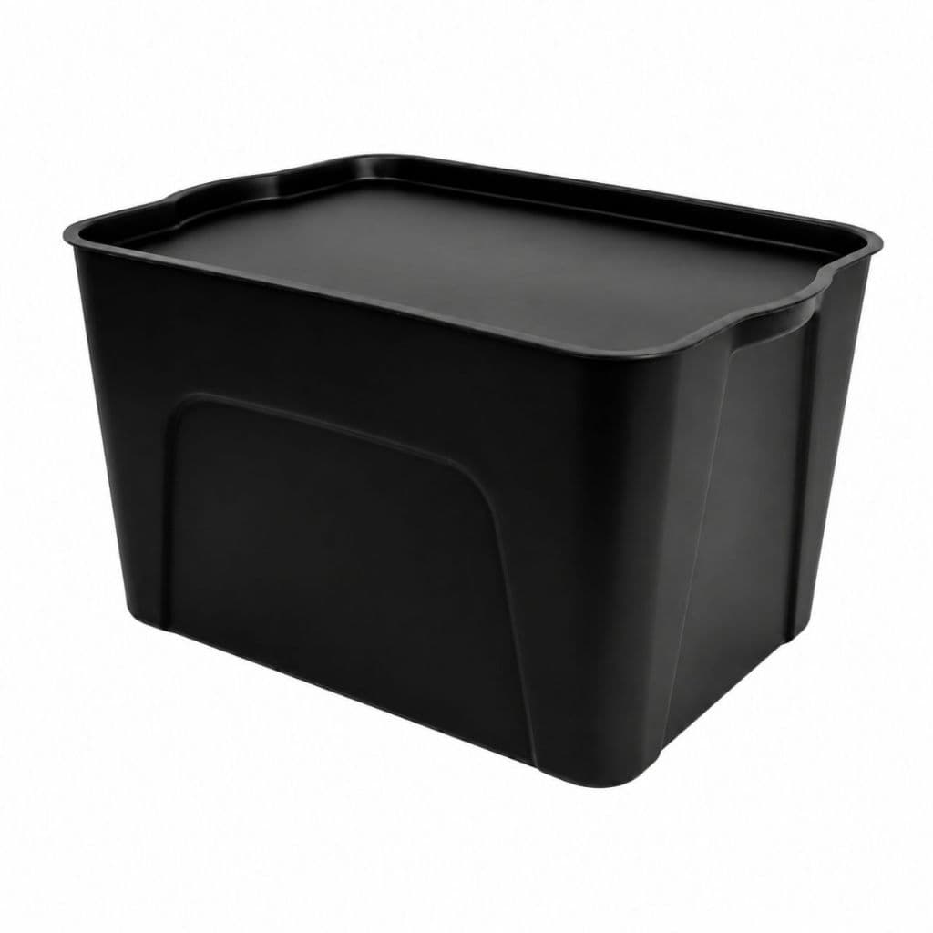 Kit 2 Caixa Organizadora Grande Plastico Com Tampa 32L Empilhável Multiuso Brinquedos Sapatos