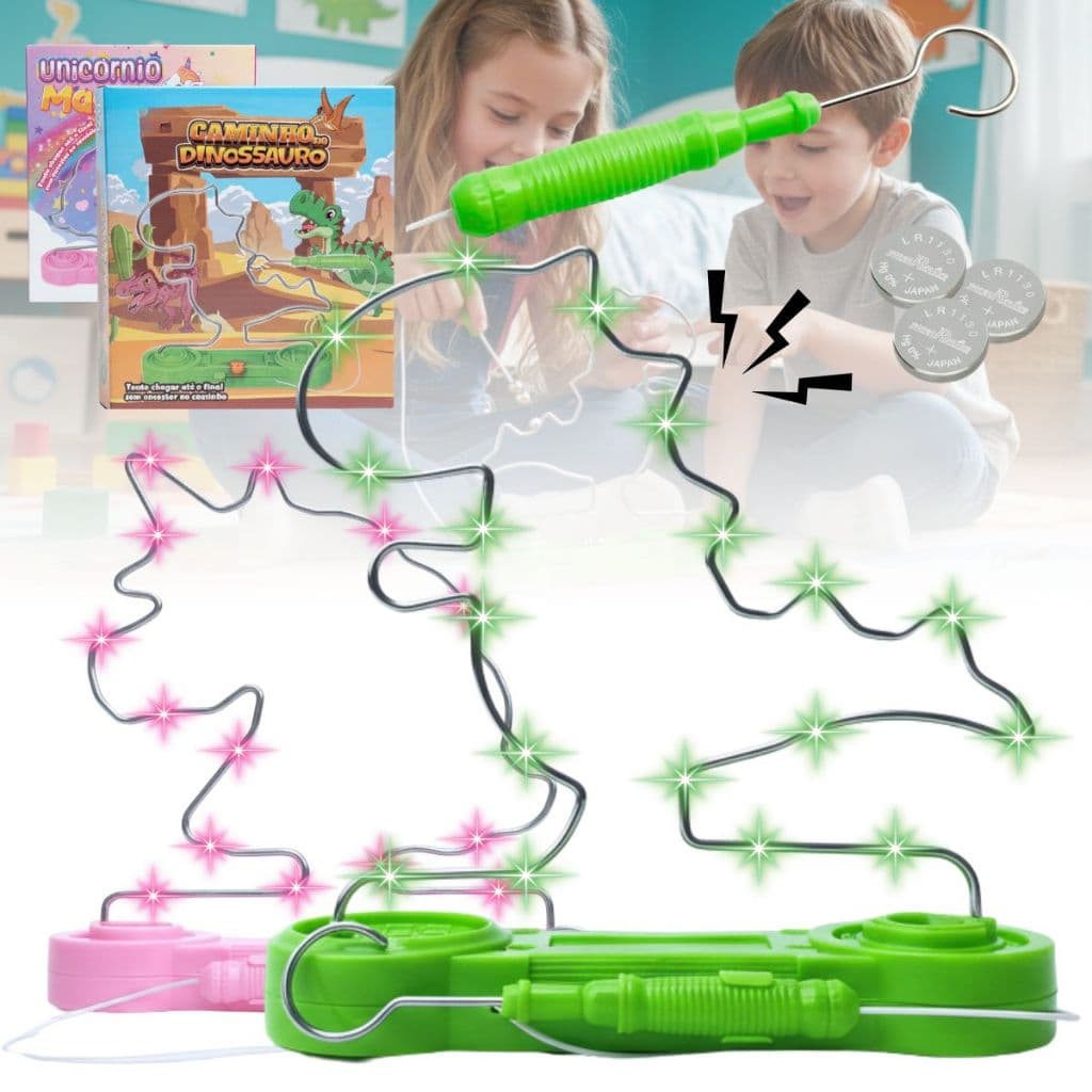 Jogo Mesa Desafio Labirinto Do Choque Brinquedo Infantil Som e Luz Educativo Divertido Educacional