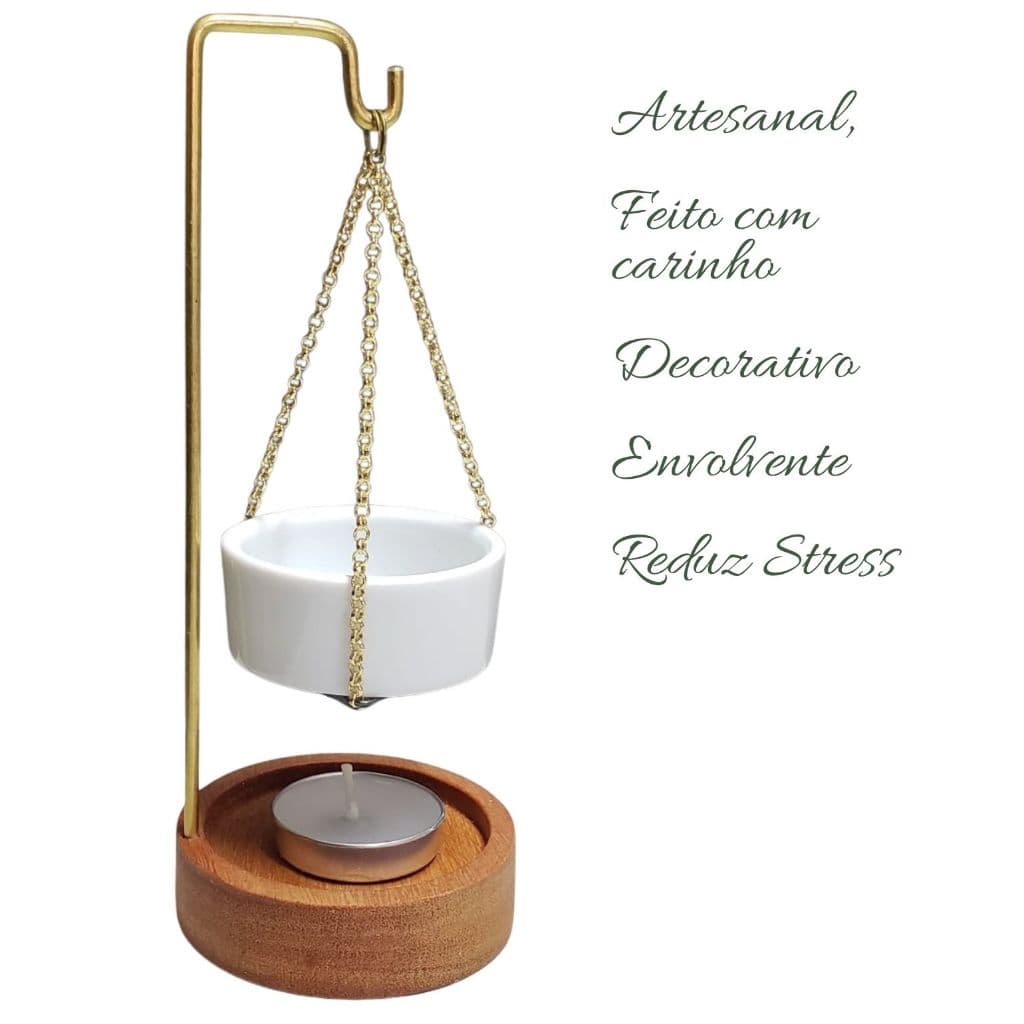 Queimador de Essências Odorizador Perfumador Fragância Casa Difusor Aromas Rechaud Recho Metal