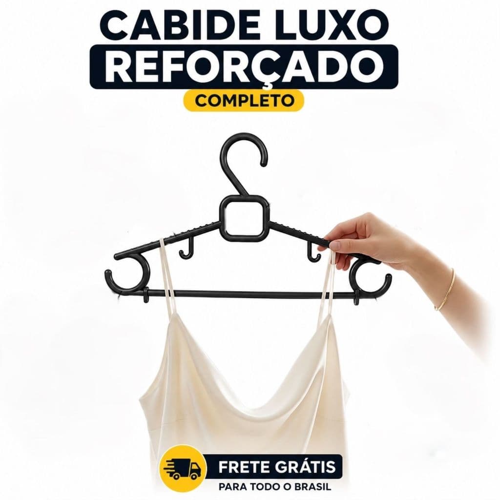Kit 10 Cabides Reforçado Adulto Premium Antideslizante
