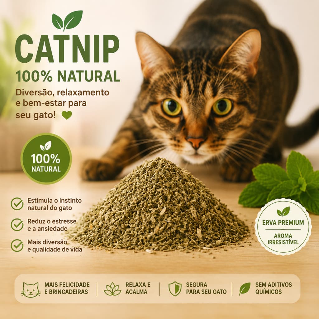 Catnip erva para gatos adultos e filhotes pacotes com 10gramas