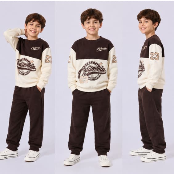 Conjunto Infantil Menino Agasalho Inverno Moletinho Calça+Casaco 4 ao 12 Conjunto Infaltil Masculino