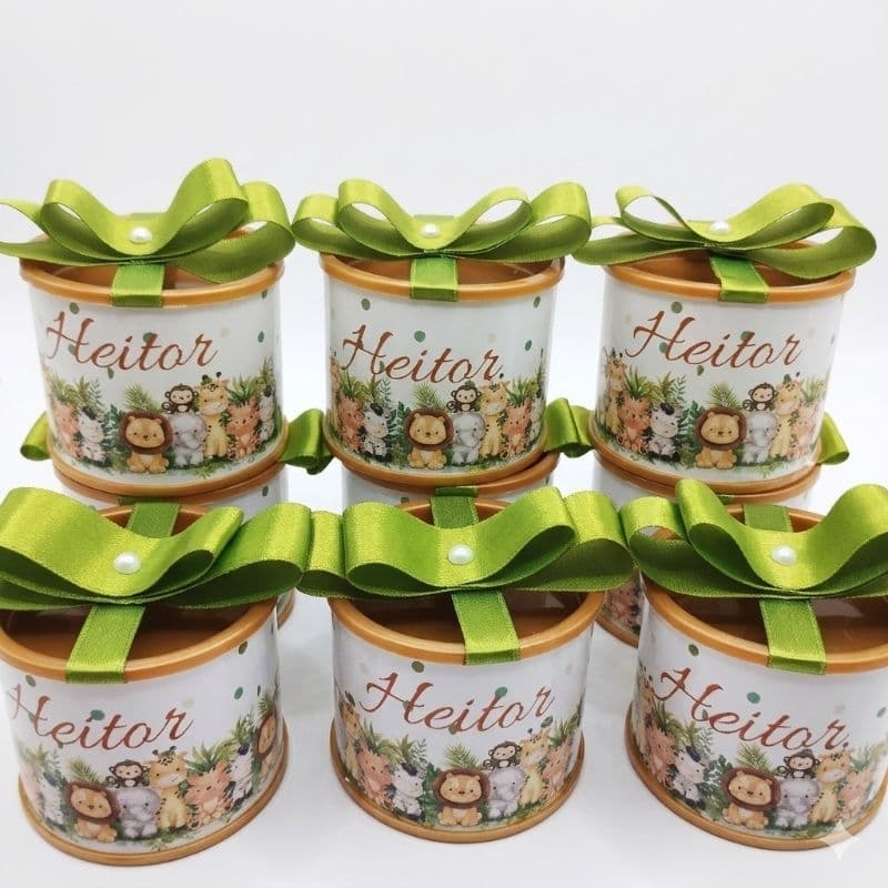 Tubolatas 5x6 Personalizadas Safari- Lembrancinhas de aniversário Safari, animais, mimo safari, Maternidade, chá de bebê