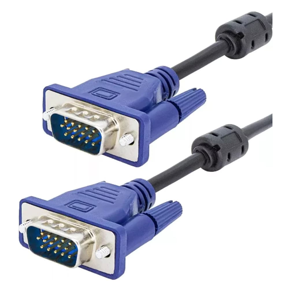 Cabo Vga Vga Macho Macho 1.8M Com Filtro Para Monitor Pc Tv Projetor