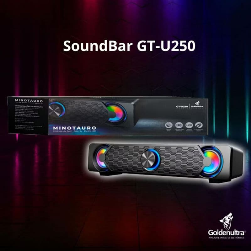 Caixa de Som Soundbar compatível com -Gamer - PC - TV - Notebook Qualidade Estéreo perfeita para qualquer ambiente.