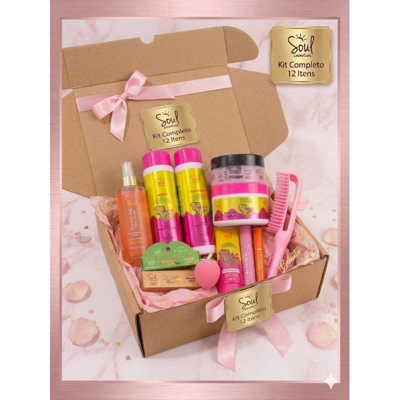 Kit Beleza Box Surpresa 12 Produtos | Cabelo + Pele + Maquiagem | Box Dia de Princesa-skin Care/ banho/ corpo- altocuido